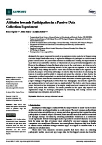 Attitudes towards Participation in a Passive Data Collection Experiment ...